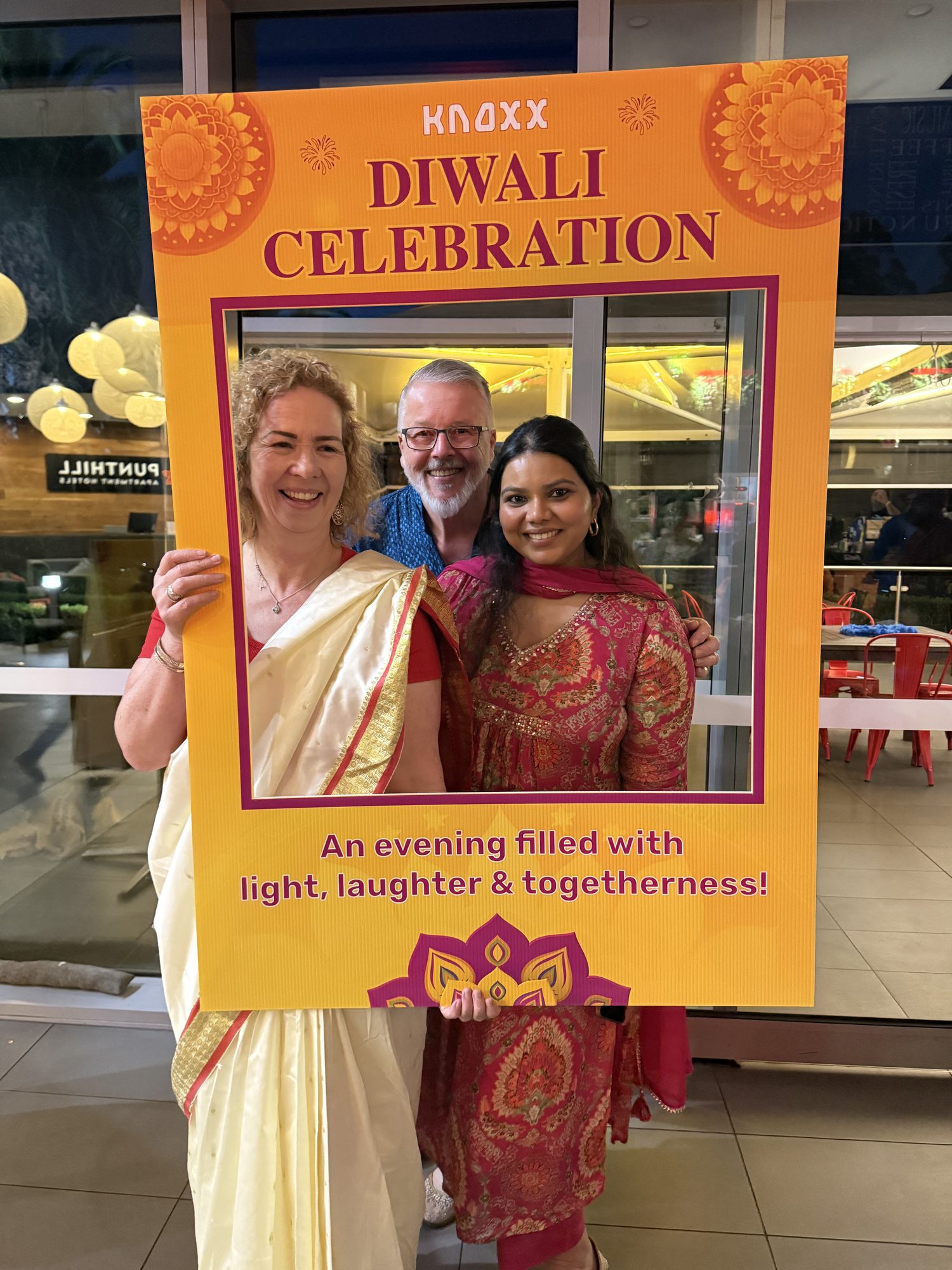 Photo frame smiles at Knoxx Diwali 2025